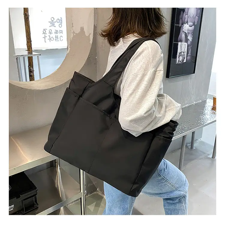Women's Grey Oxford Tote Bag with 5 Pockets — feature 17