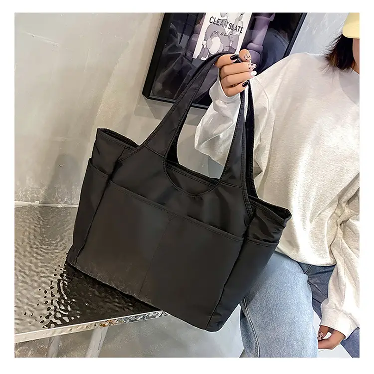 Women's Grey Oxford Tote Bag with 5 Pockets — feature 18