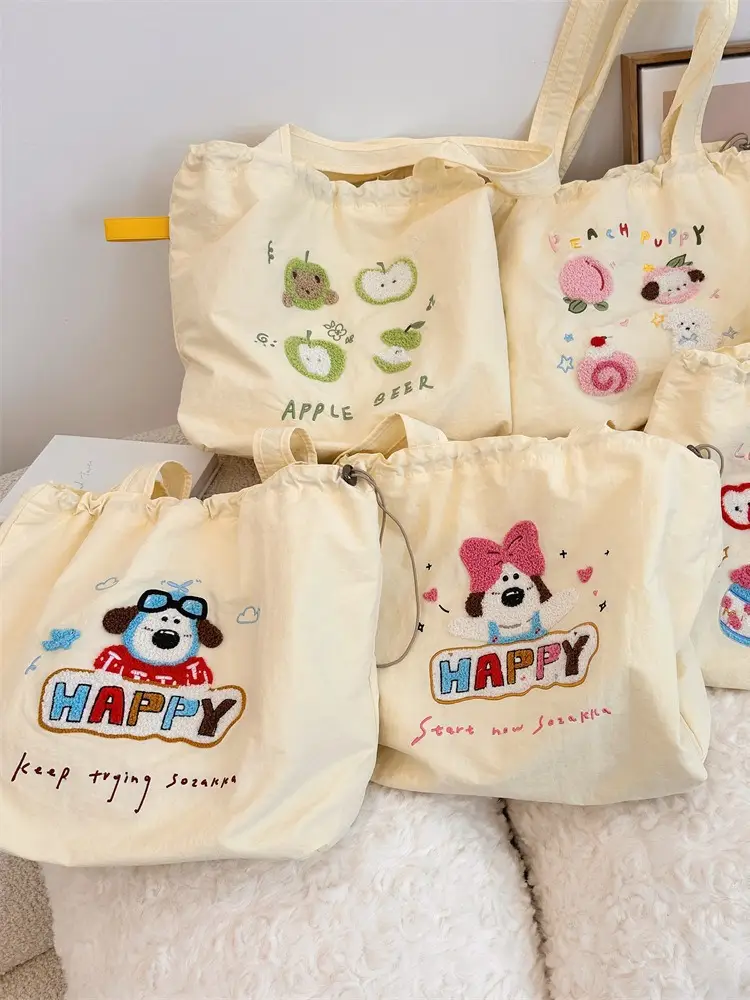 Cute Embroidered Shoulder Bag for Girls Large Capacity - Image 7