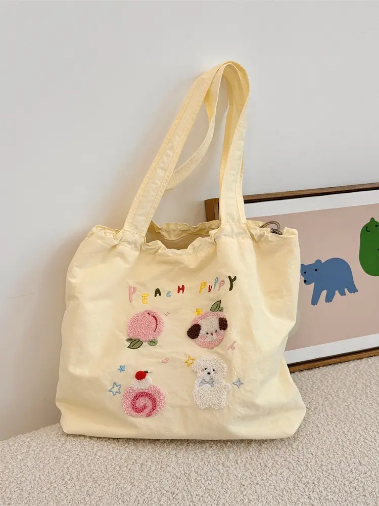 Cute Embroidered Shoulder Bag for Girls Large Capacity - Image 10