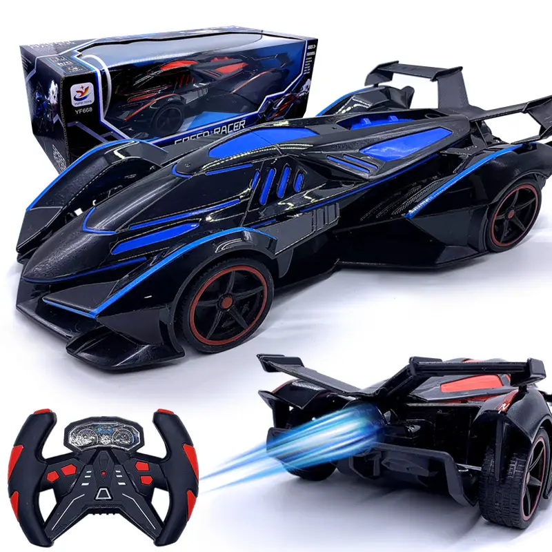 Large Toy Remote Control Car Spray Light Boy Rechargeable Car Toy Kids Racing Car Drift sports car Hot Sale