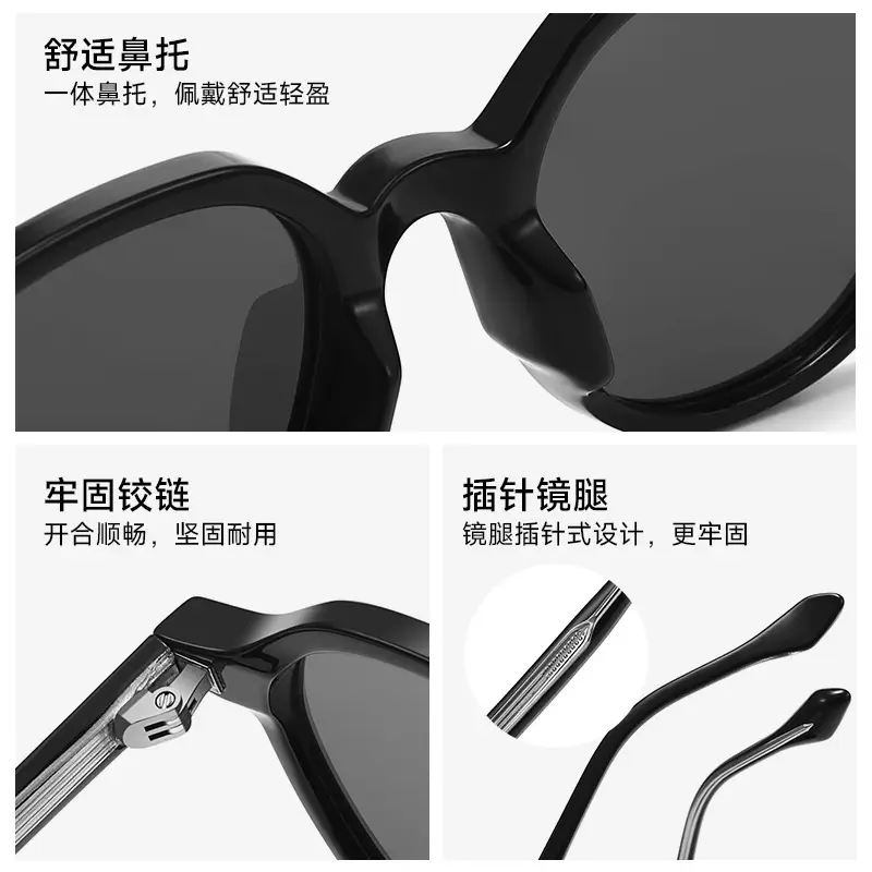 Vintage Polarized Sunglasses Men Anti-UV Clear Frame - Image 6