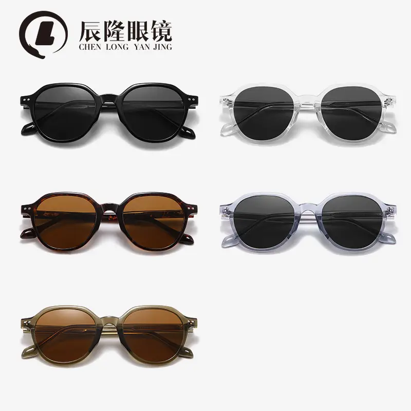 Vintage Polarized Sunglasses Men Anti-UV Clear Frame - Image 8