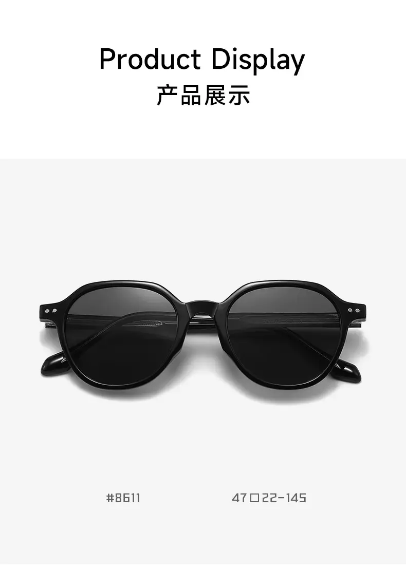 Vintage Polarized Sunglasses Men Anti-UV Clear Frame — feature 15