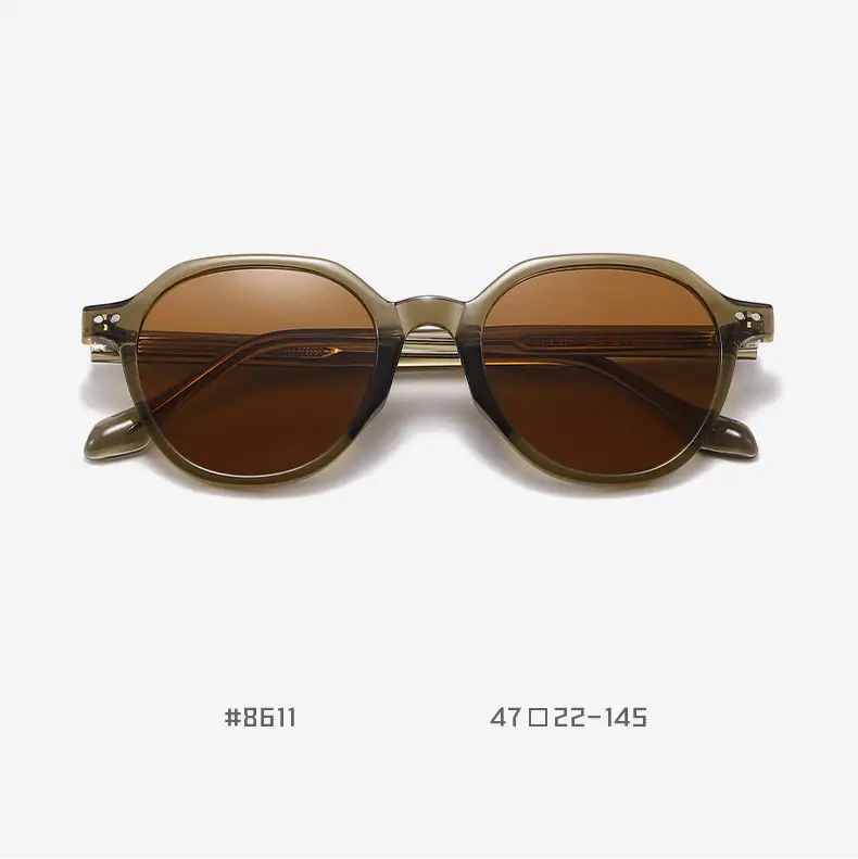 Vintage Polarized Sunglasses Men Anti-UV Clear Frame — feature 23