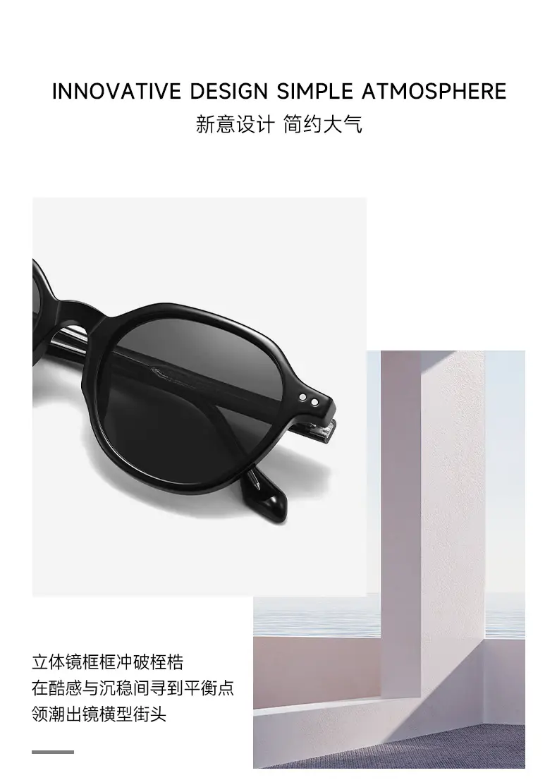 Vintage Polarized Sunglasses Men Anti-UV Clear Frame — feature 5