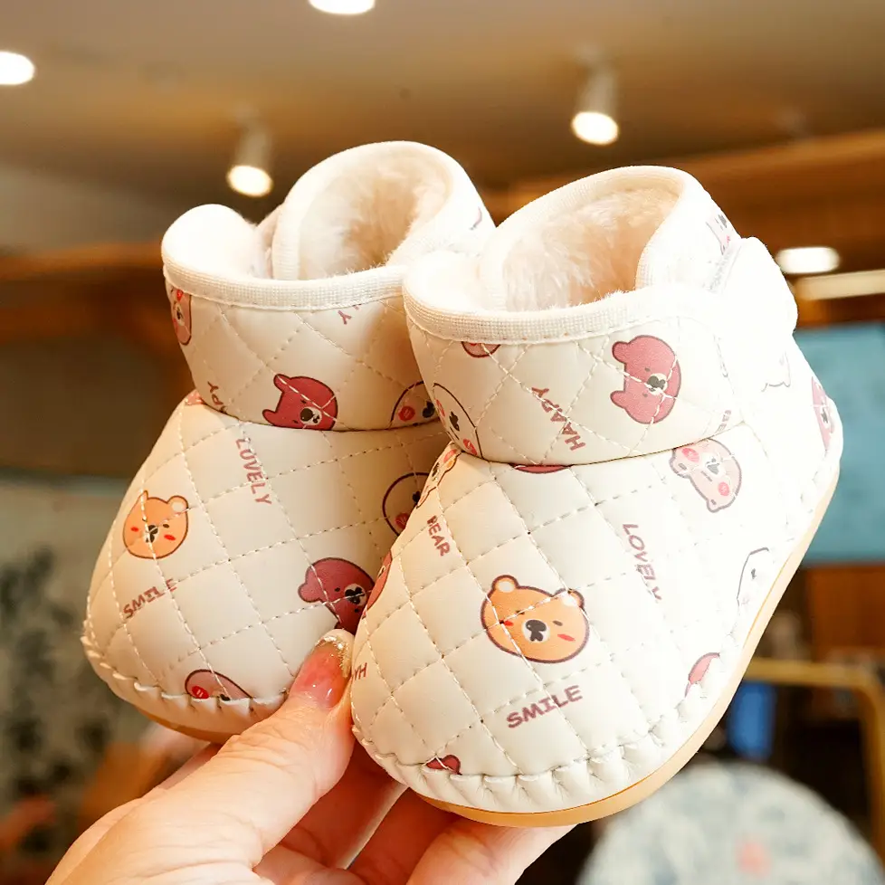 Baby Shoes Fleece Lined Non-Slip Winter 0-1 Yr