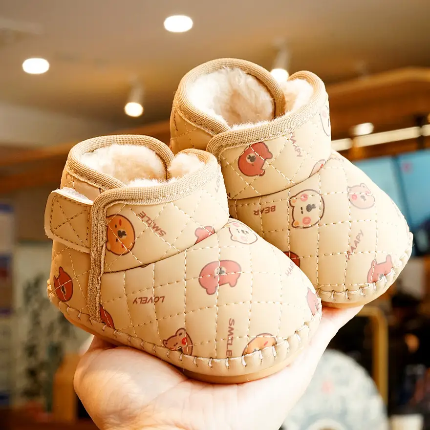 Baby Shoes Fleece Lined Non-Slip Winter 0-1 Yr