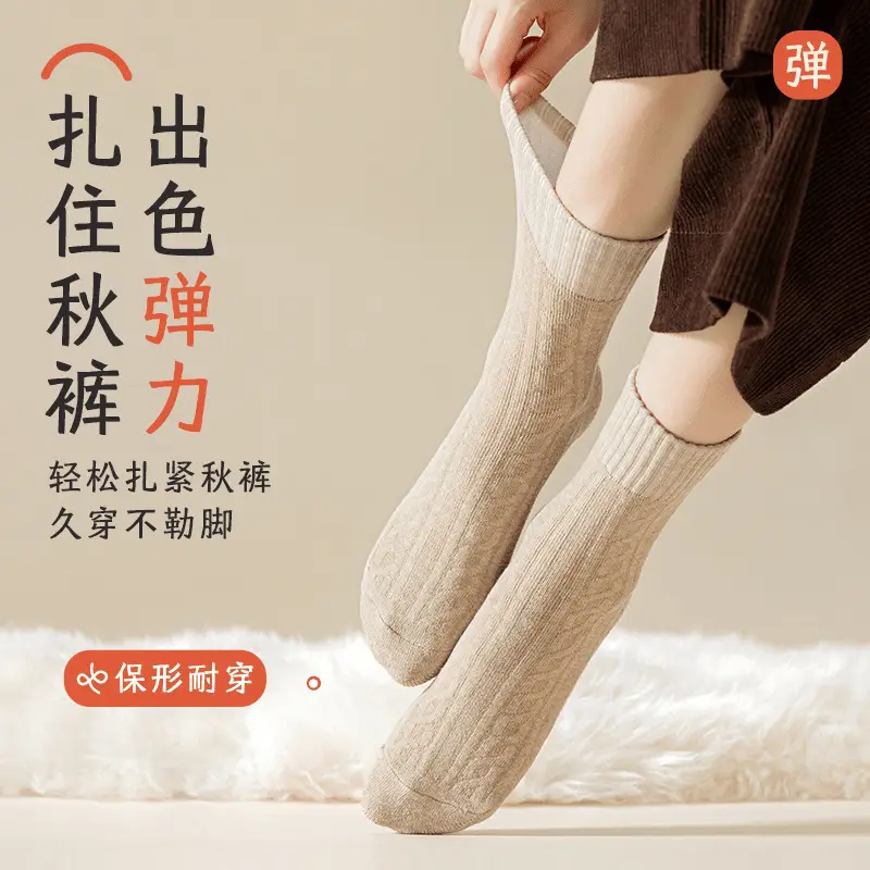 Zhuji socks Maillard socks women's autumn and winter socks warm piled socks twist Japanese winter terry thickened