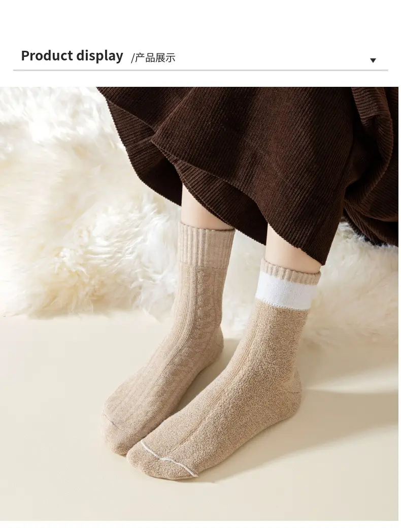 Zhuji socks Maillard socks women's autumn and winter socks warm piled socks twist Japanese winter terry thickened — feature 8