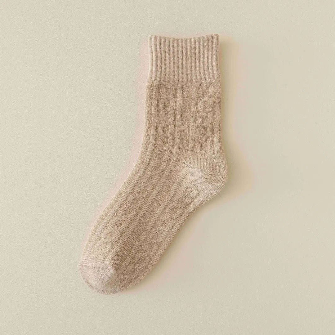 Zhuji socks Maillard socks women's autumn and winter socks warm piled socks twist Japanese winter terry thickened