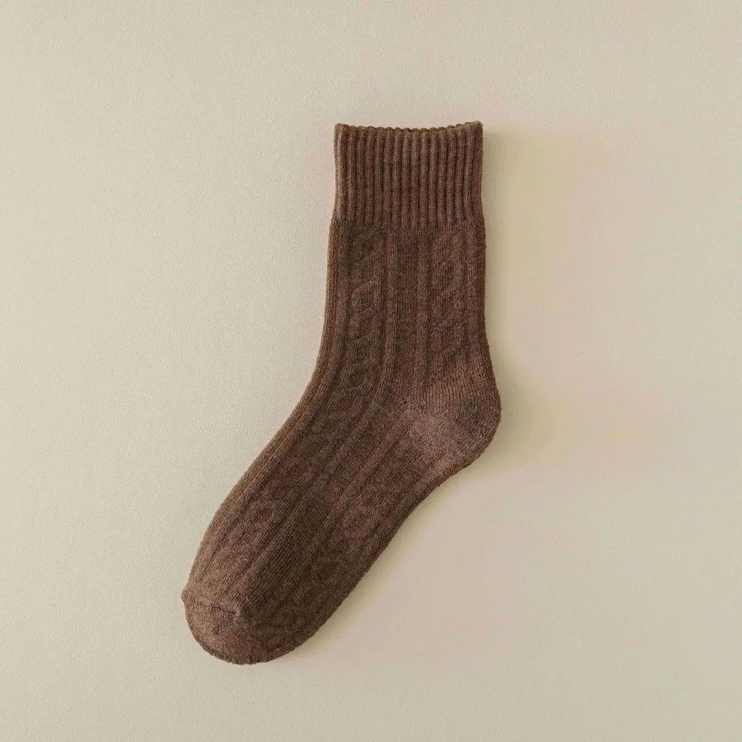 Zhuji socks Maillard socks women's autumn and winter socks warm piled socks twist Japanese winter terry thickened