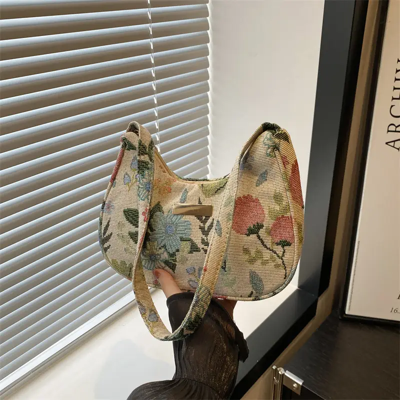 Women's Floral Crossbody Bag Small Square Design