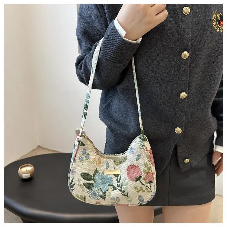 Women's Floral Crossbody Bag Small Square Design — feature 14