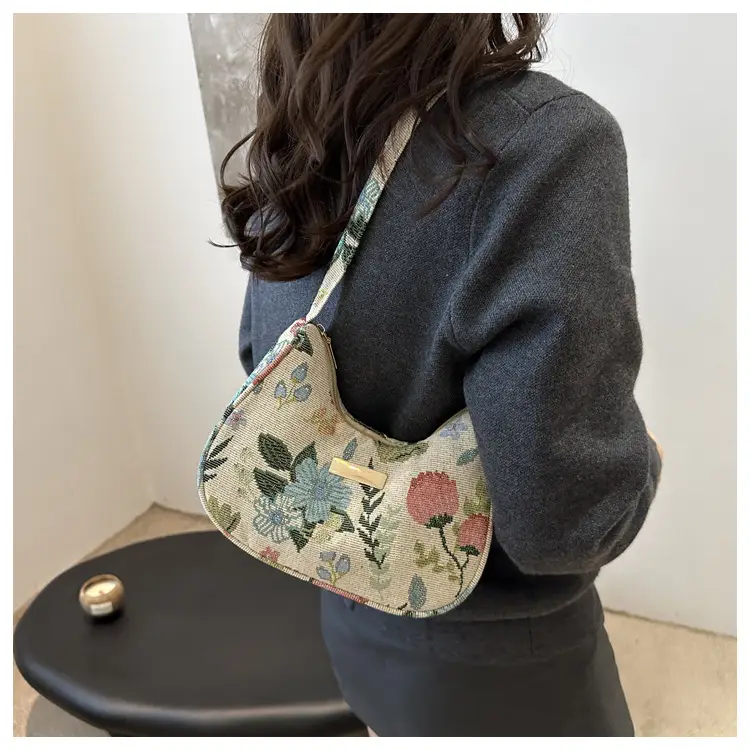 Women's Floral Crossbody Bag Small Square Design — feature 15