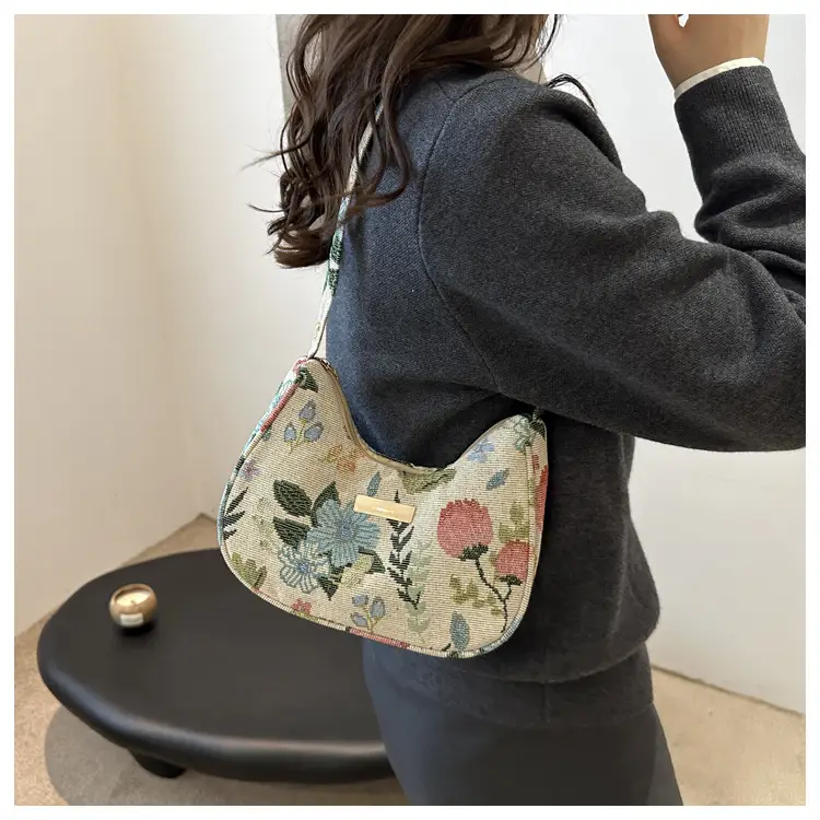 Women's Floral Crossbody Bag Small Square Design — feature 16