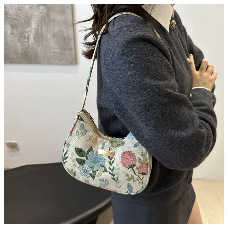 Women's Floral Crossbody Bag Small Square Design — feature 17