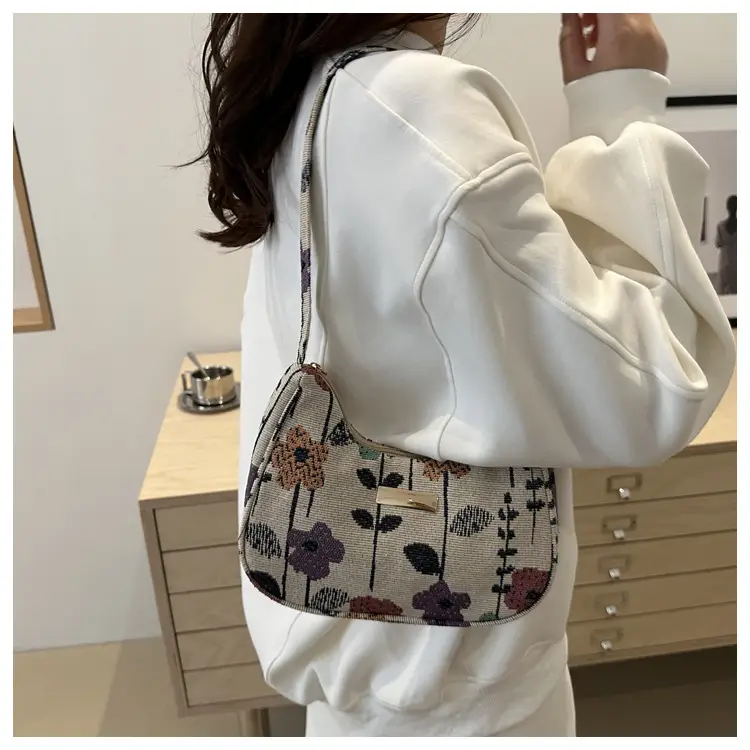 Women's Floral Crossbody Bag Small Square Design — feature 30