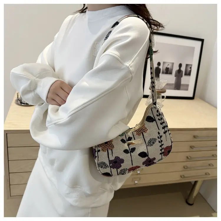 Women's Floral Crossbody Bag Small Square Design — feature 33