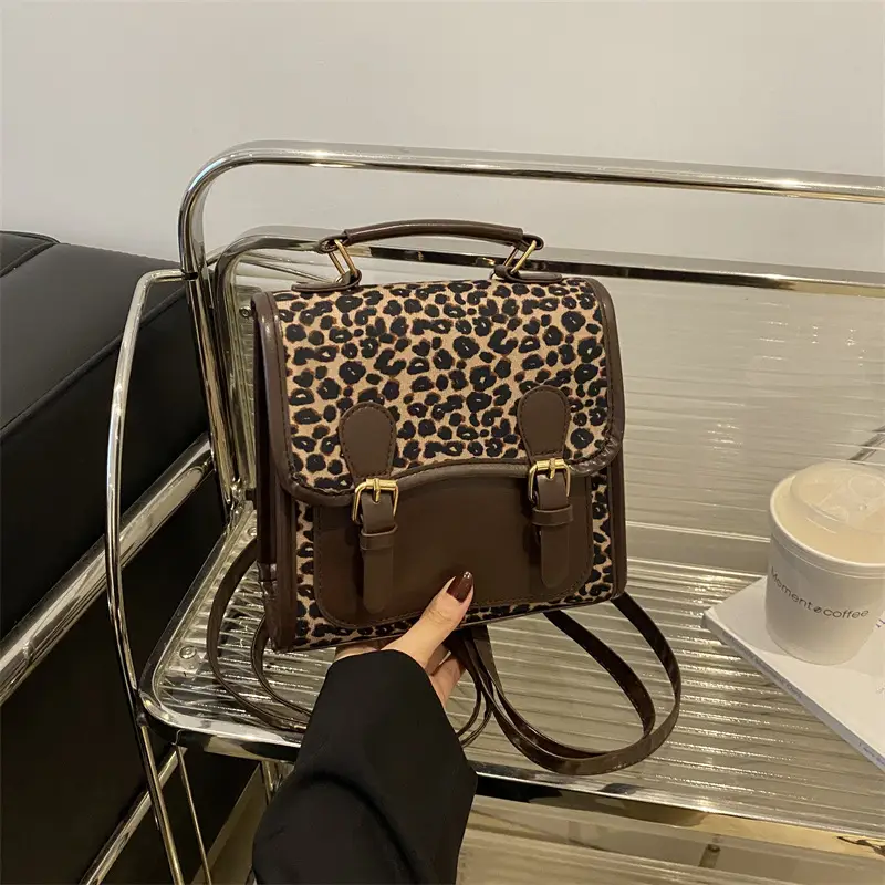 Leopard Print Shoulder Bag 2024 Korean Style - Image 5