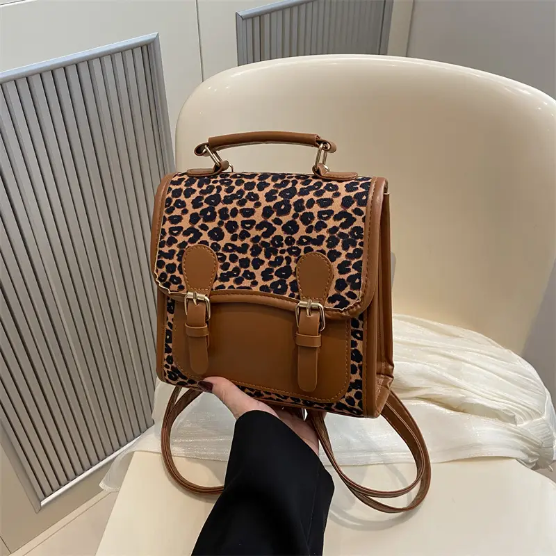 Leopard Print Shoulder Bag 2024 Korean Style - Image 7