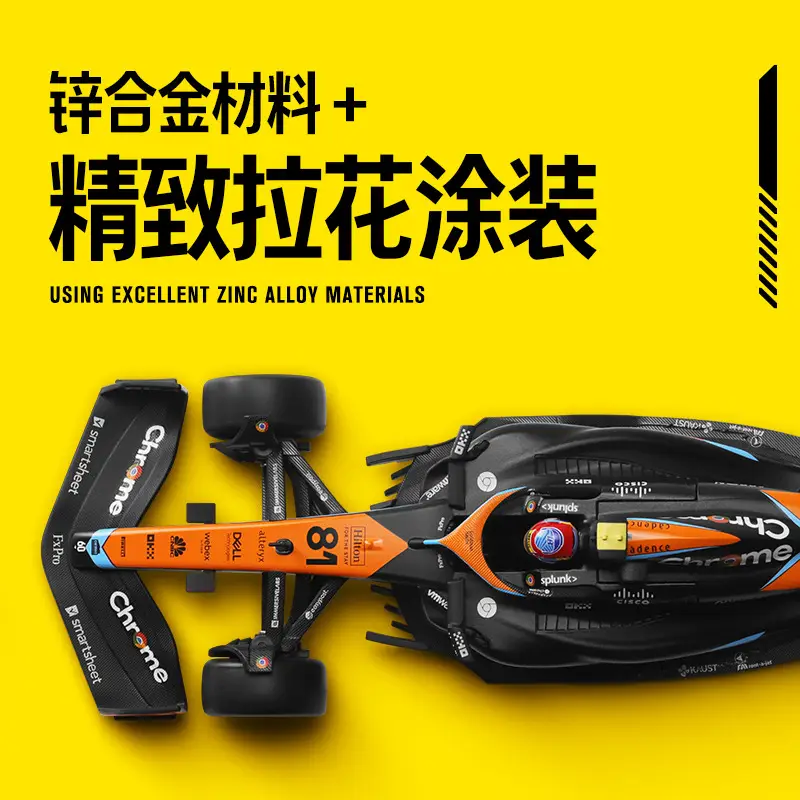 CCA 1/24 McLaren F1 MCL63 Alloy Racing Model Formula Rally Racing Simulation Car with Base - Image 4
