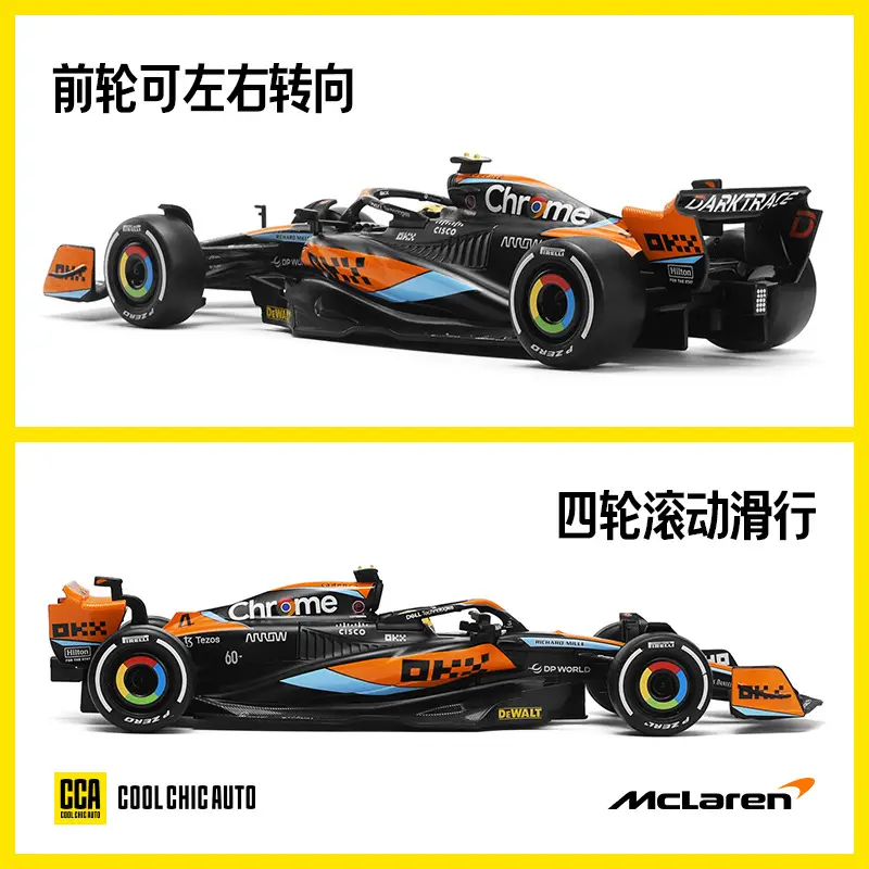 CCA 1/24 McLaren F1 MCL63 Alloy Racing Model Formula Rally Racing Simulation Car with Base - Image 7