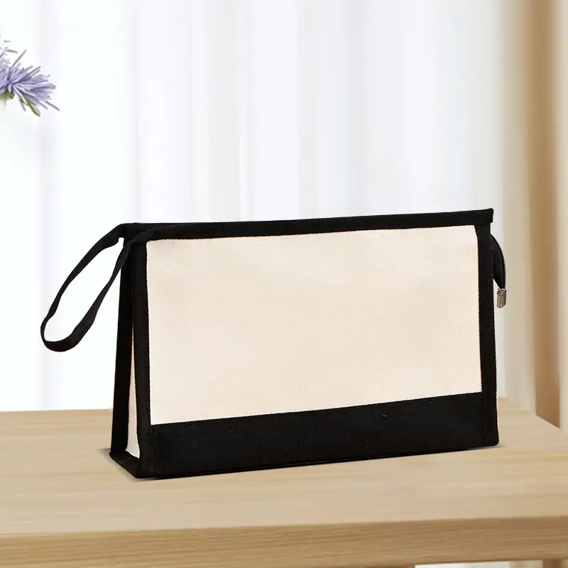 Canvas Shoulder Bag & Cosmetic Case Set Yellow — feature 4