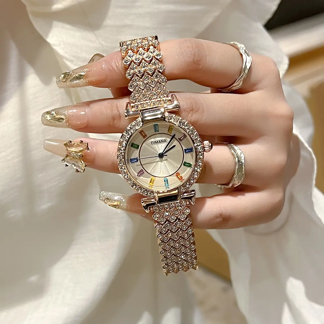 Luxury Colored Diamond Watch Set for Women - Image 5