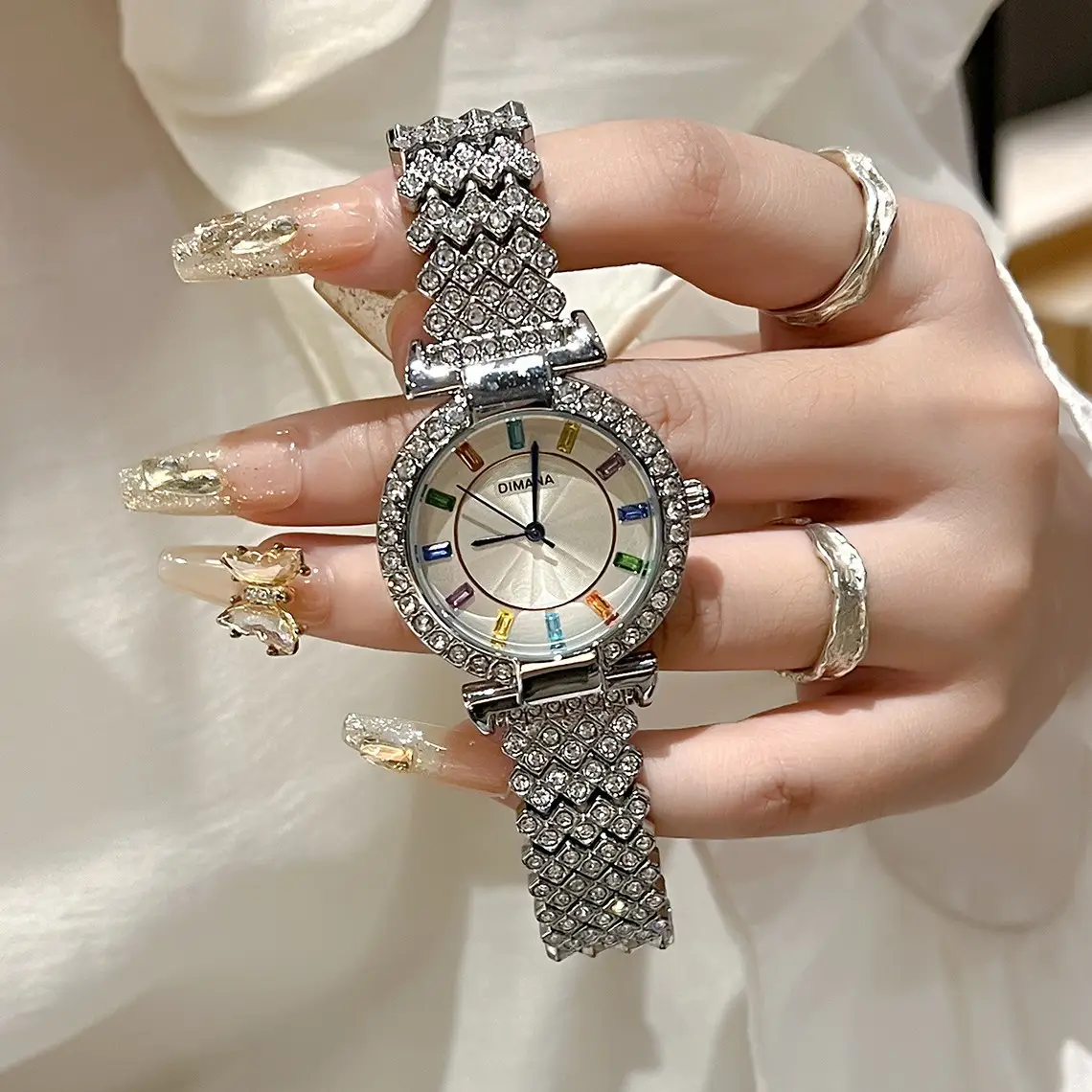 Luxury Colored Diamond Watch Set for Women - Image 6