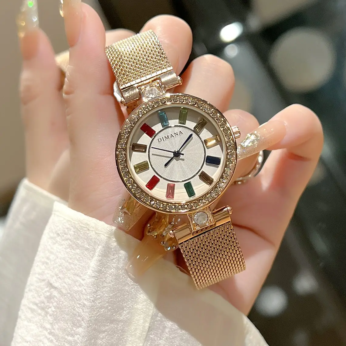 Luxury Colored Diamond Watch Set for Women - Image 7
