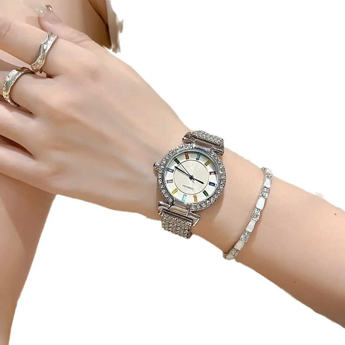 Luxury Colored Diamond Watch Set for Women - Image 8