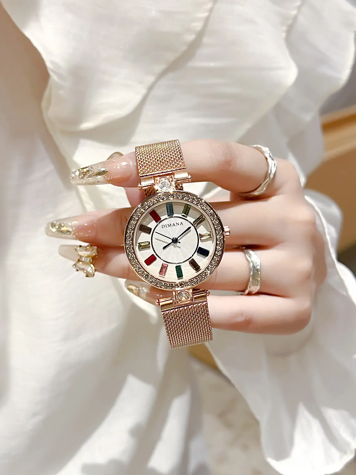 Luxury Colored Diamond Watch Set for Women — feature 1