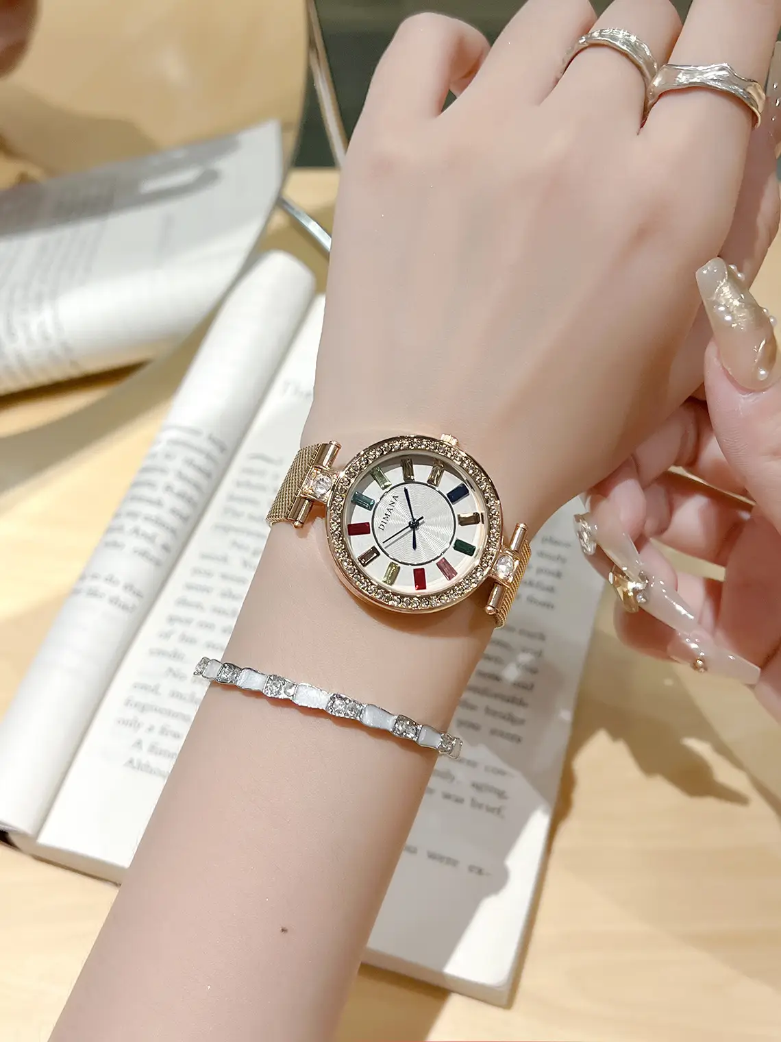 Luxury Colored Diamond Watch Set for Women — feature 9