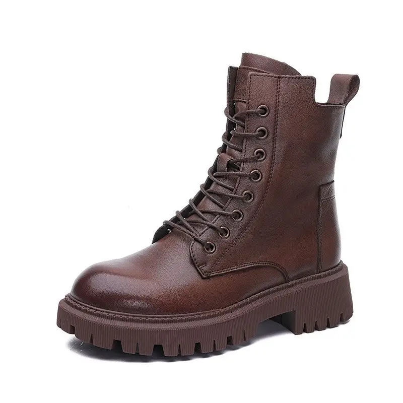2025 Winter Boots Black Thick Sole British Style - Image 3