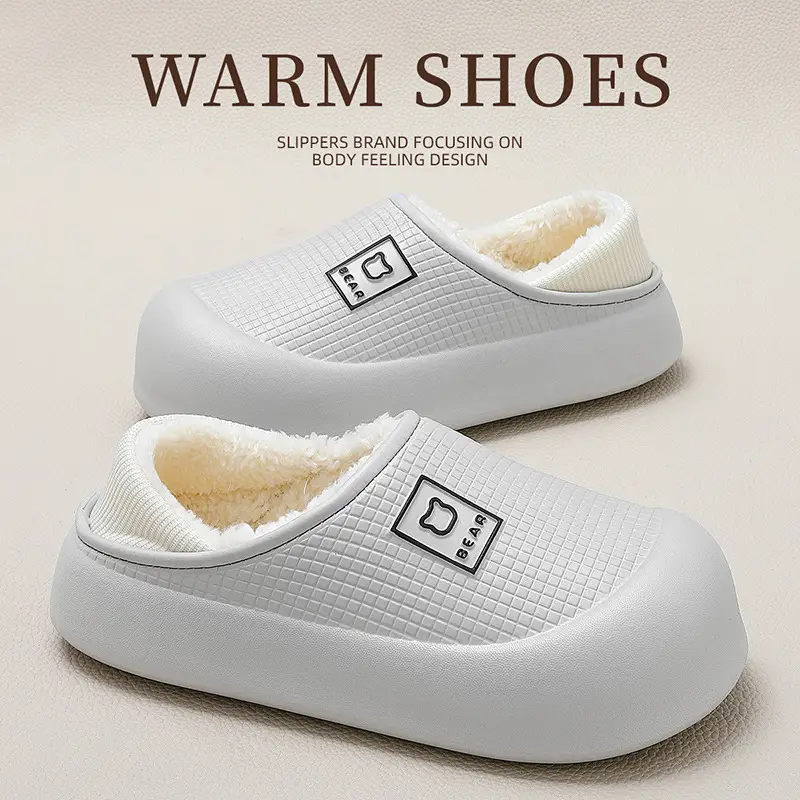 Waterproof Cotton Slippers for Women Winter Indoor Home Household Plush Warm Men's Winter Two-Wear Cotton Shoes Men's Winter Wholesale - Image 5