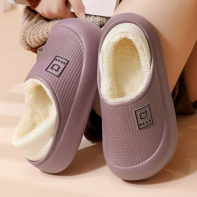 Waterproof Cotton Slippers for Women Winter Indoor Home Household Plush Warm Men's Winter Two-Wear Cotton Shoes Men's Winter Wholesale - Image 6
