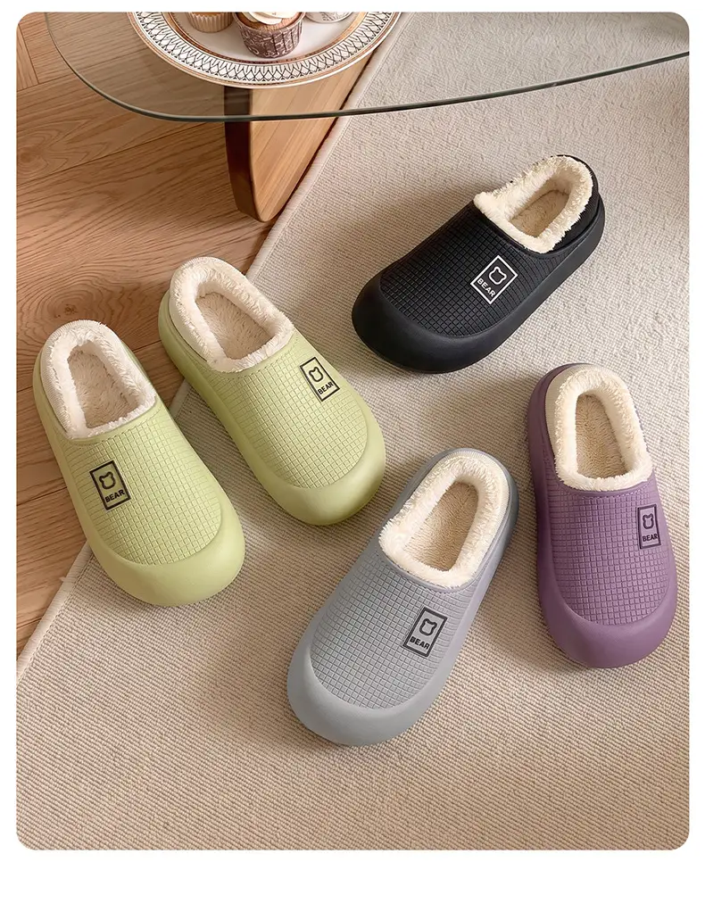 Waterproof Cotton Shoes for Women, Winter Home Indoor Plush Warm Bags and Cotton Slippers, Non-Slip Cotton Slippers for Men, Winter Wholesale — feature 35