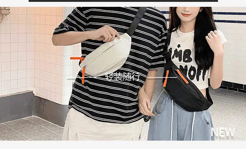 Beige Crossbody Bag for Women Men Sports Running — feature 2