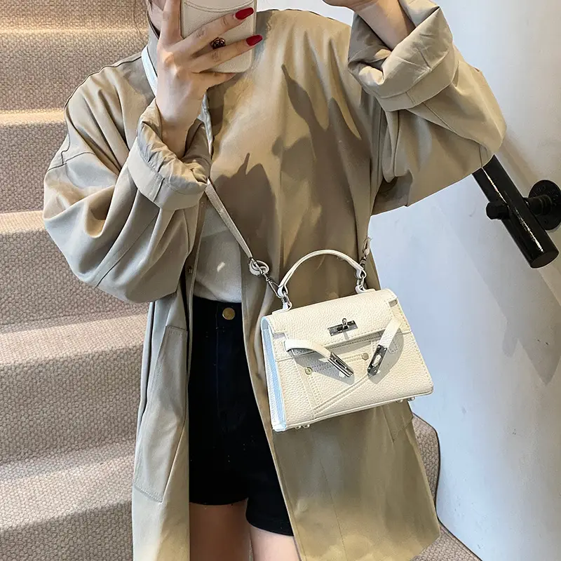 Women's Maroon Leather Shoulder Bag 2024 New Style - Image 8