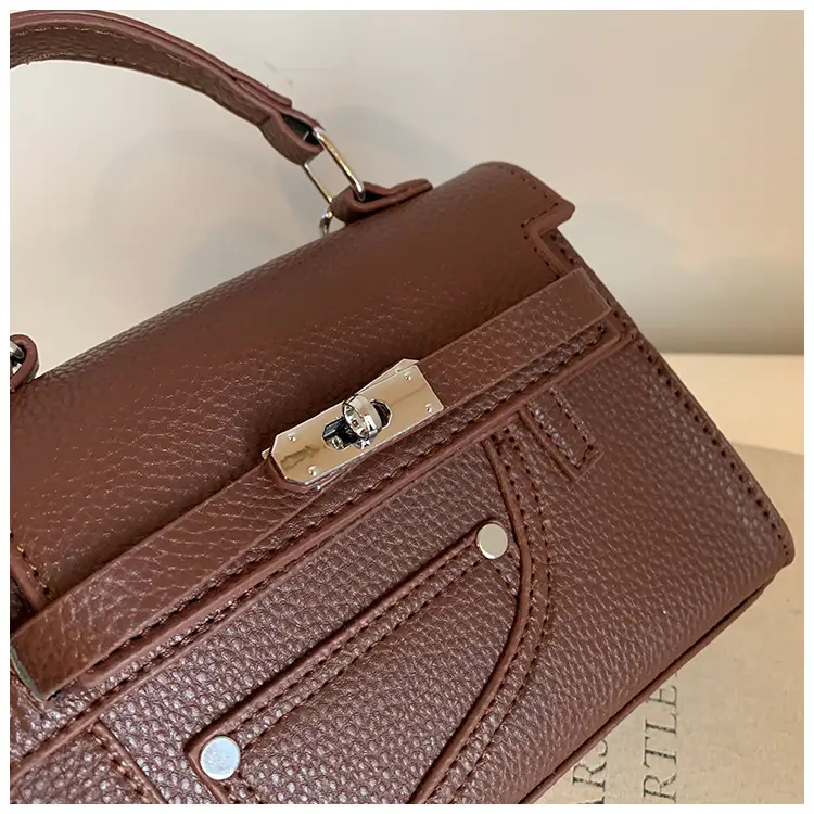 Women's Maroon Leather Shoulder Bag 2024 New Style — feature 48