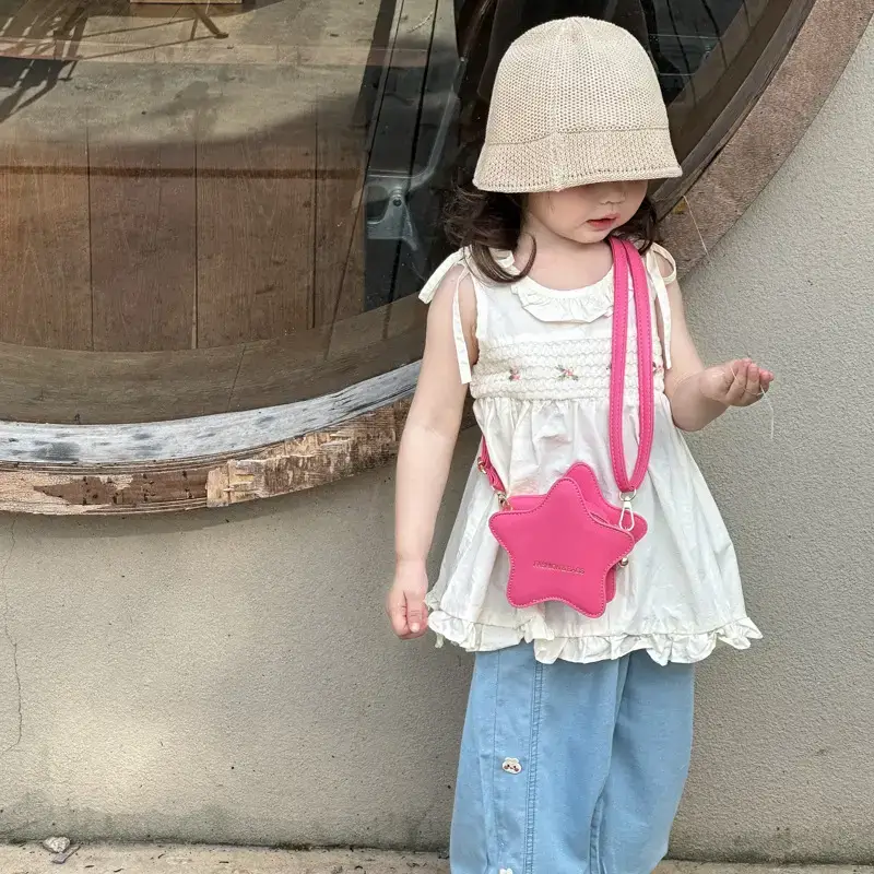 Star Shape Green Crossbody Bag for Girls - Image 8