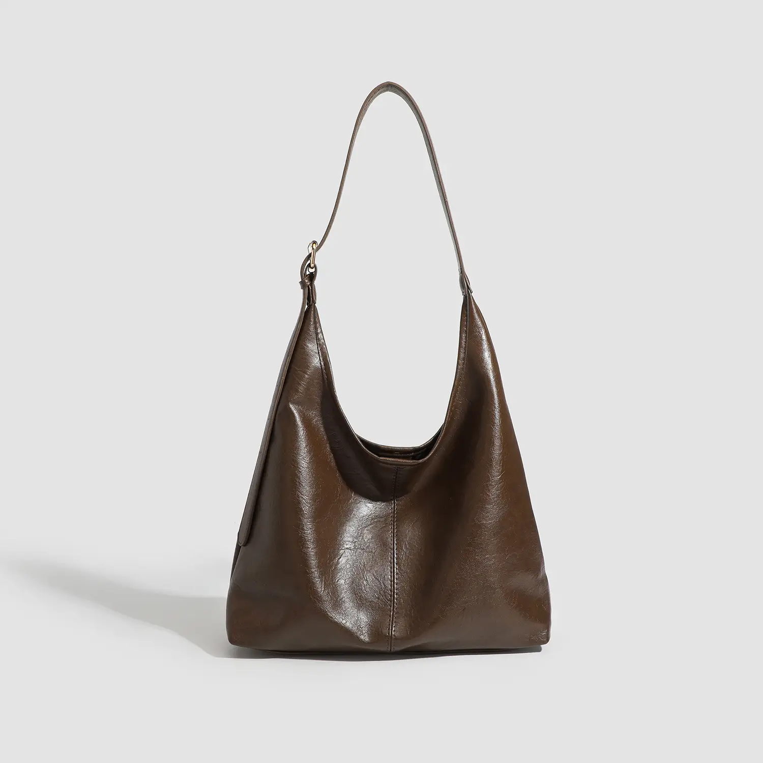 Brown Leather Large Commuter Tote Bag Women - Image 3