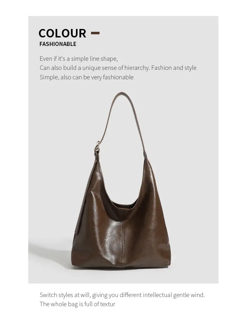 Brown Leather Large Commuter Tote Bag Women — feature 15