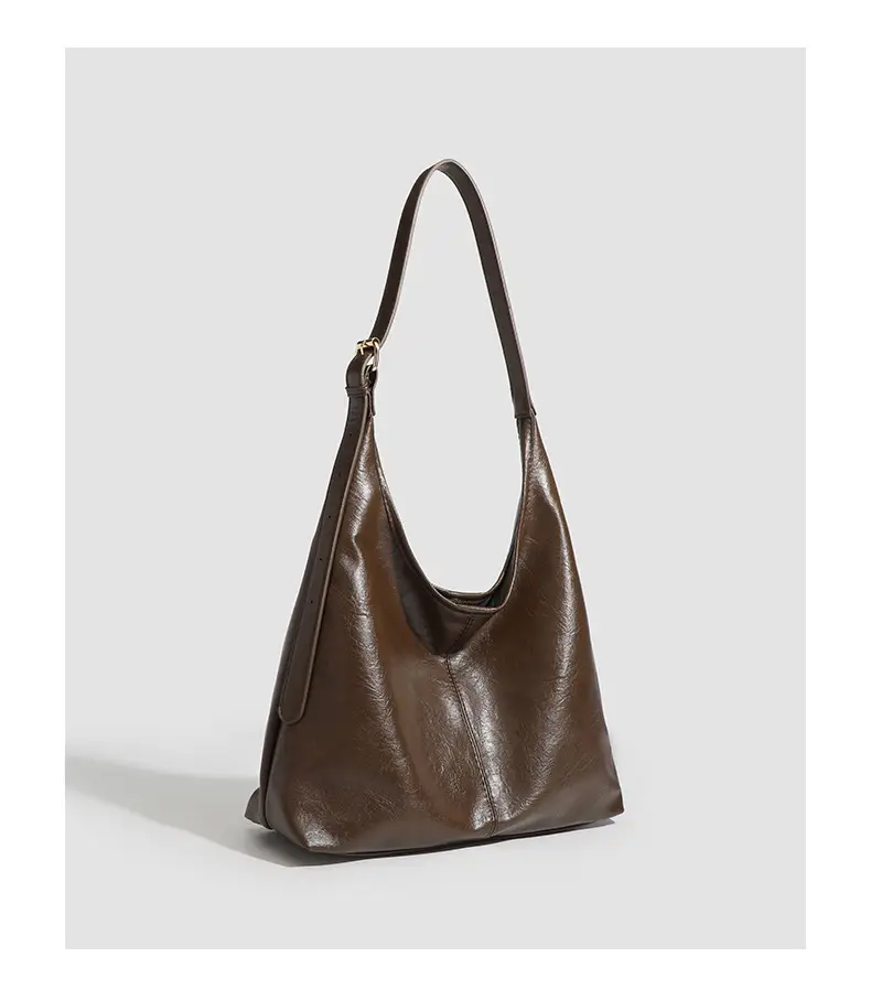 Brown Leather Large Commuter Tote Bag Women — feature 22