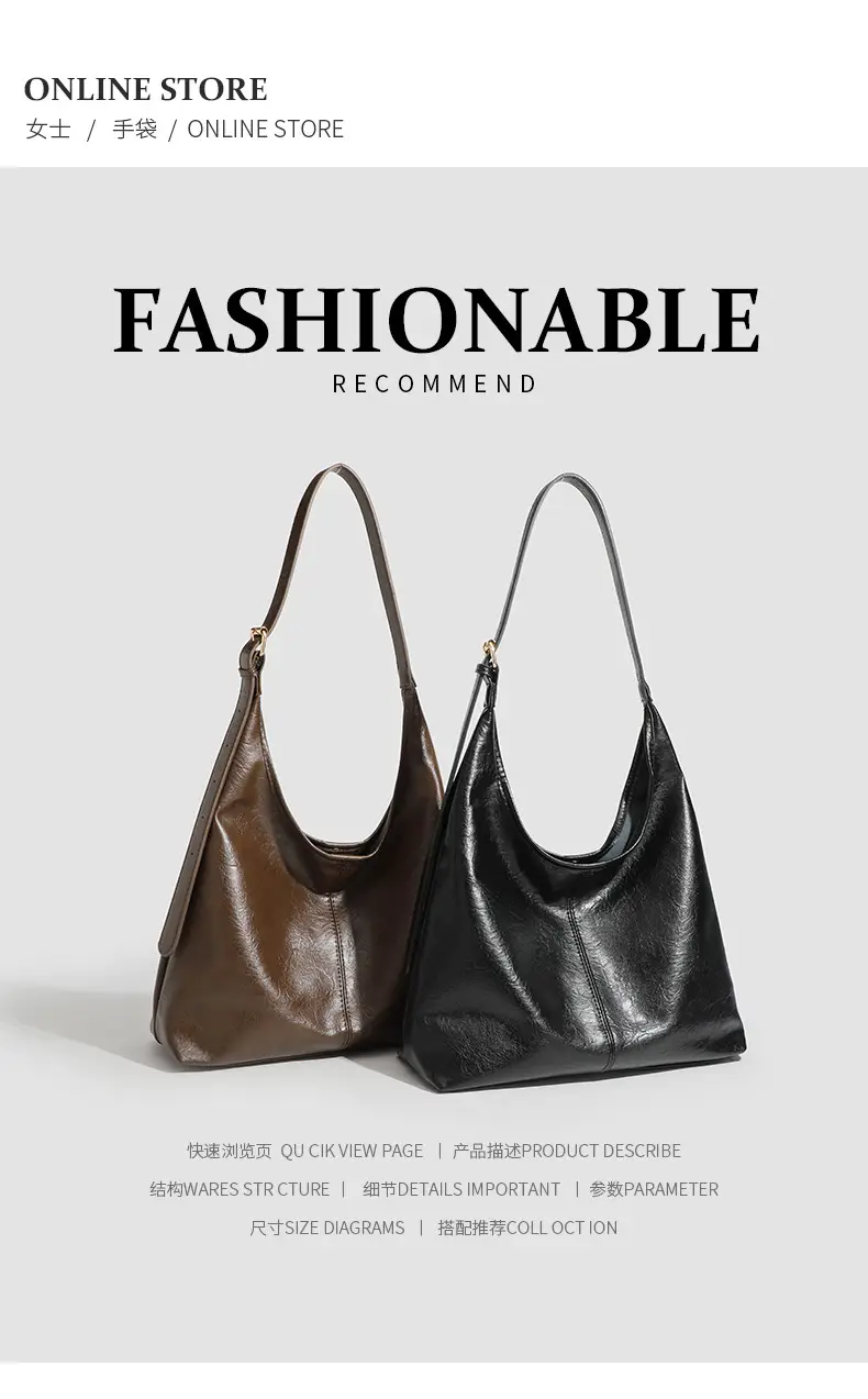 Brown Leather Large Commuter Tote Bag Women — feature 8
