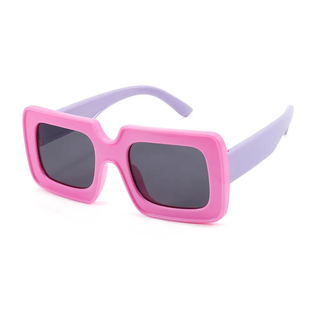 Pink Polarized Kids Sunglasses Square Frame Anti-UV - Image 6