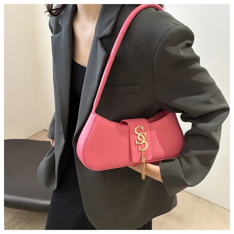 Pink Korean Style Shoulder Bag for Women 2024