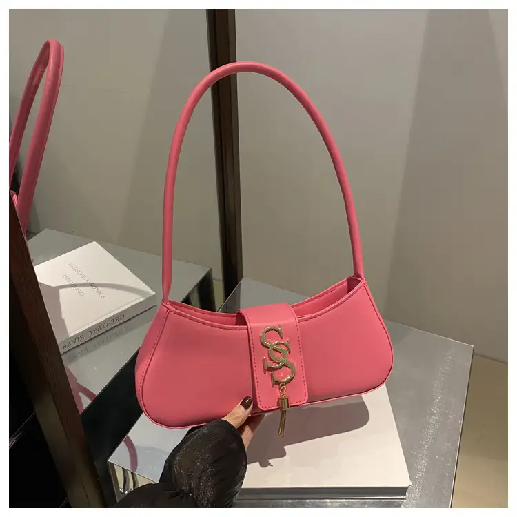 Pink Korean Style Shoulder Bag for Women 2024