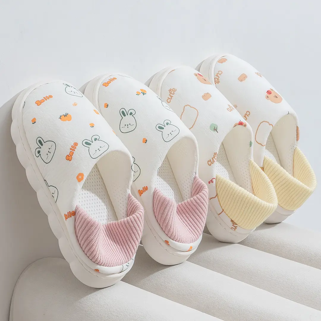 Lidani Postpartum Shoes, Summer Thin Style for Pregnant Women in August and September, Closed Heel, Soft Sole, Non-Slip, Breathable Maternity Cotton Slippers for Women